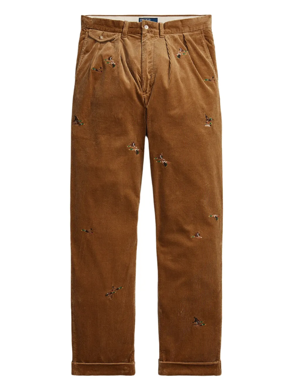 Polo Ralph Lauren duck-embroidered corduroy trousers | Brown | Image 1