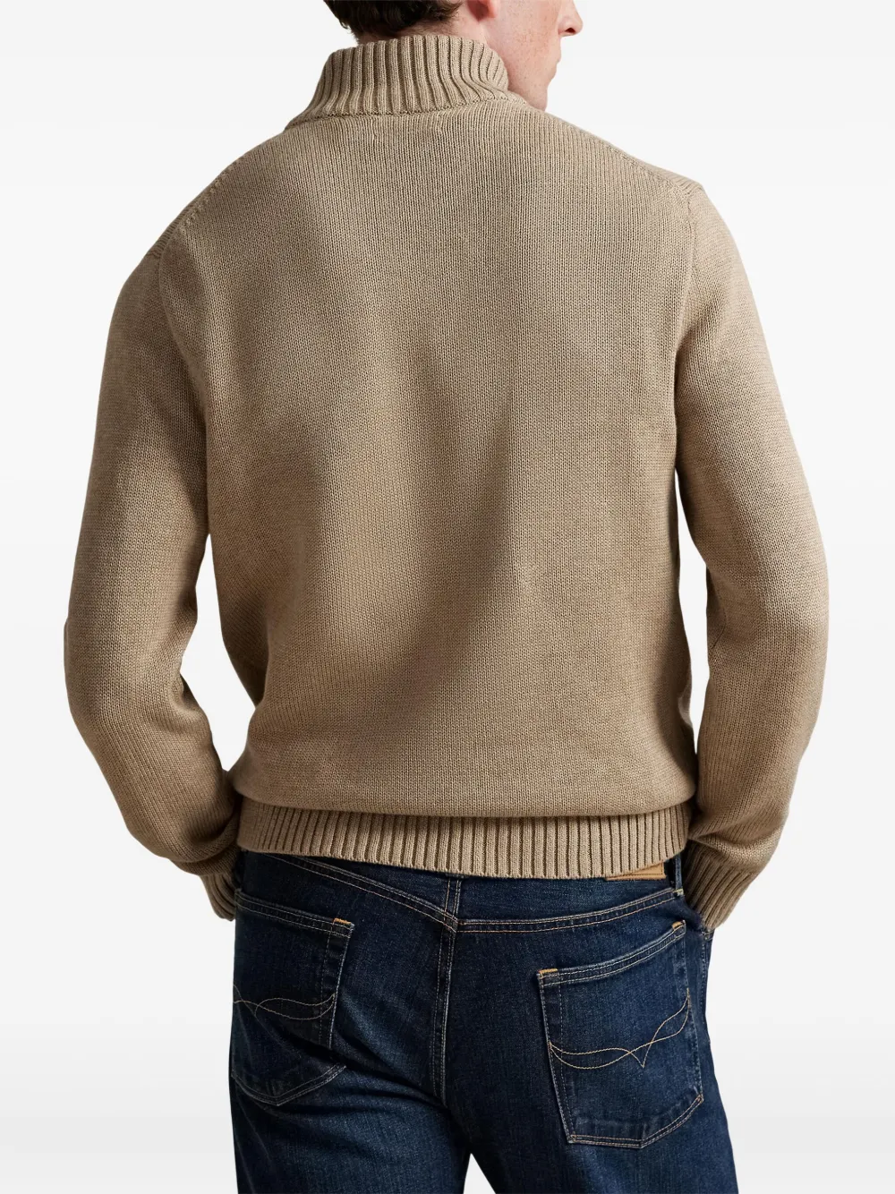 Polo Ralph Lauren Trui met halve rits Beige