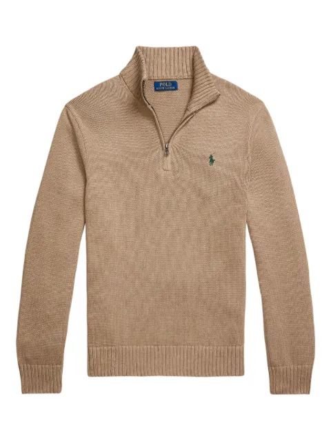 Polo Ralph Lauren سويتر قطن بسحاب نصفي