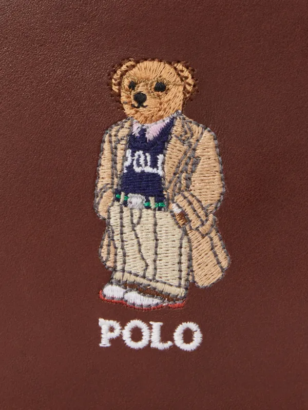 90s POLO Ralph Lauren Pロゴ サガラ刺繍 ブラウン Polo Ralph Lauren ポロベア 財布 | ブラウン | FARFETCH JP