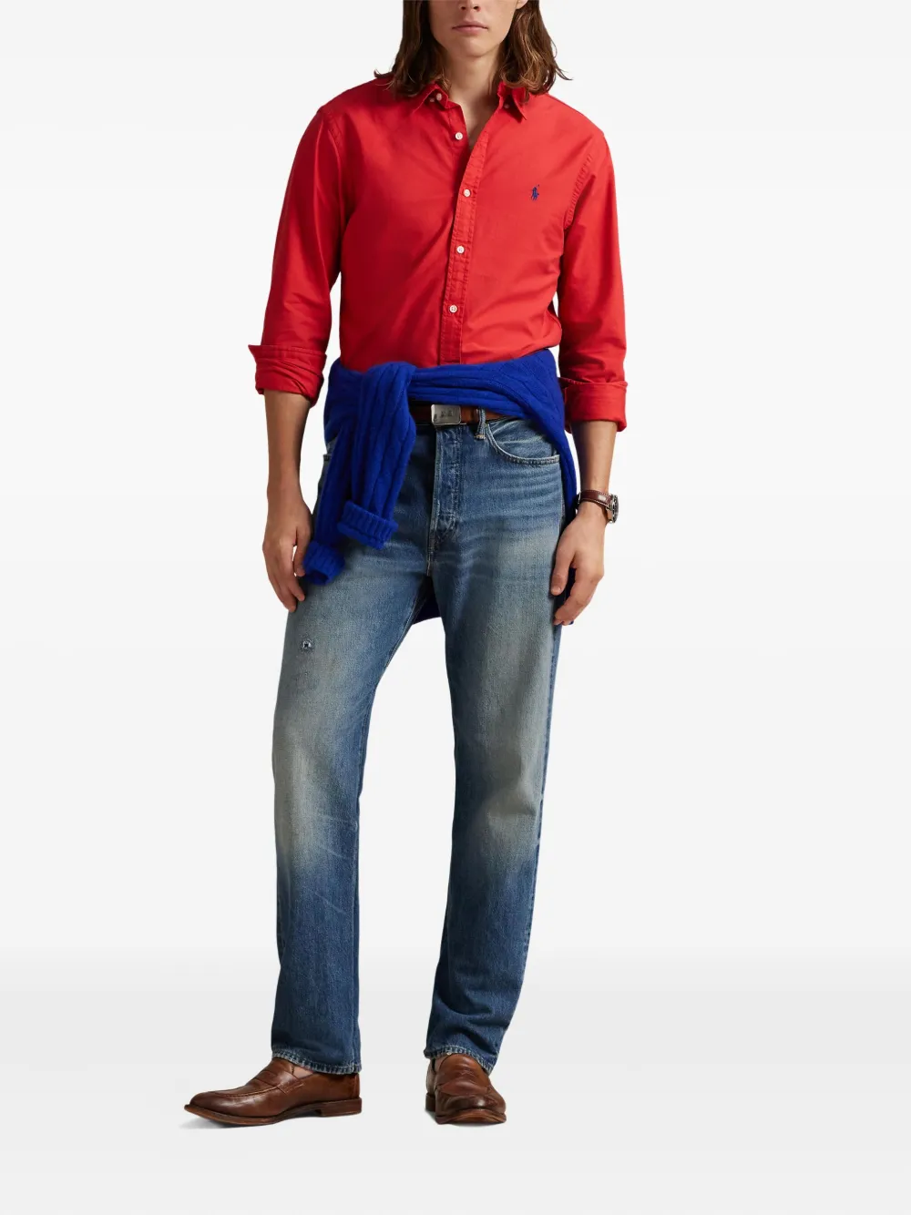 Polo Ralph Lauren Overhemd met geborduurd logo Rood