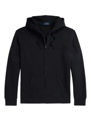 Polo Ralph Laurenジップパーカー 黒 ラルフ ローレン ダブルニット フルジップパーカー＆ダブルニット