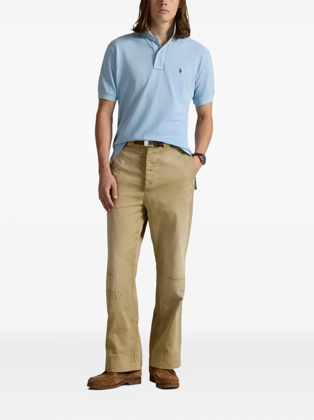 Polo Ralph Lauren short-sleeve cotton polo shirt Blauw