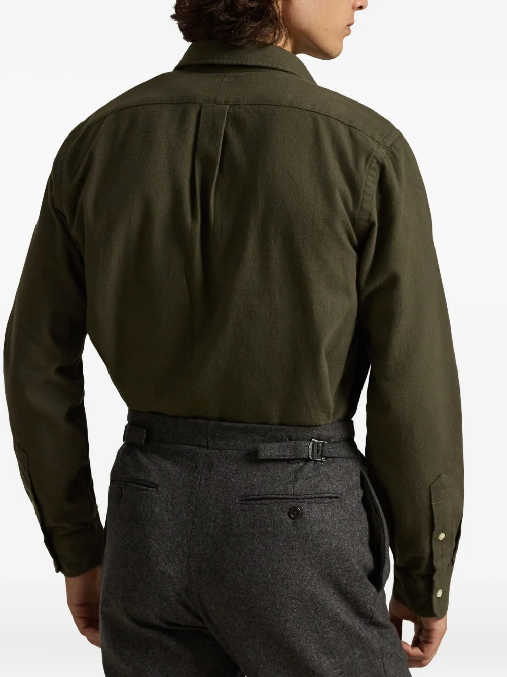 Polo Ralph Lauren Flanellen overhemd met lange mouwen Groen