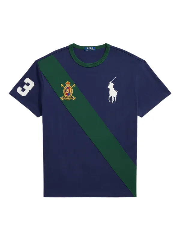 Polo Ralph Lauren stripe-detailed T-shirt Blue FARFETCH IN