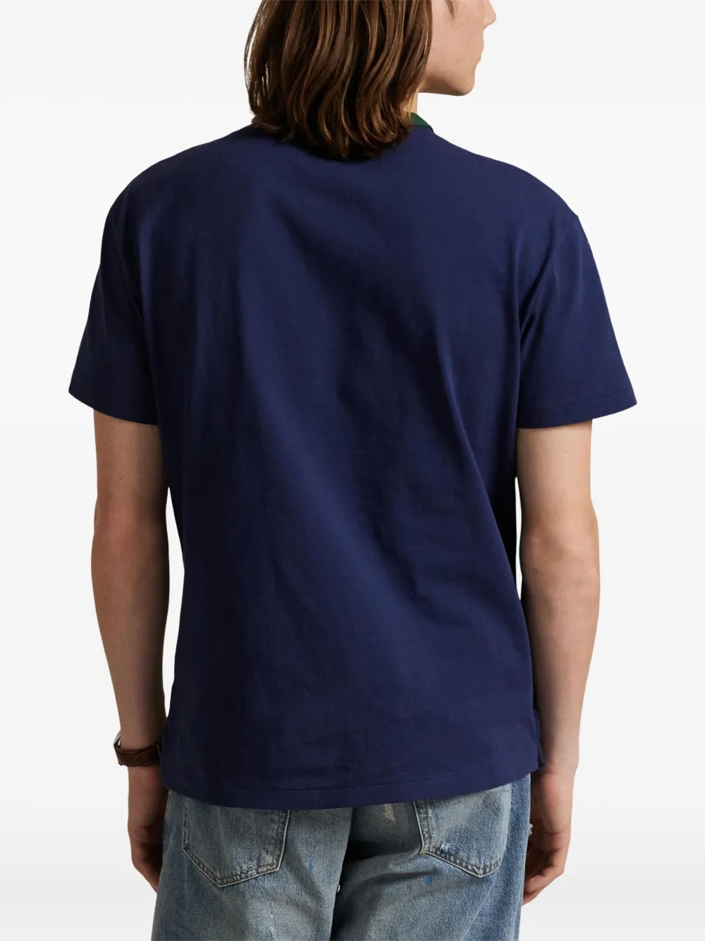 Polo Ralph Lauren T-shirt met gestreept detail Blauw