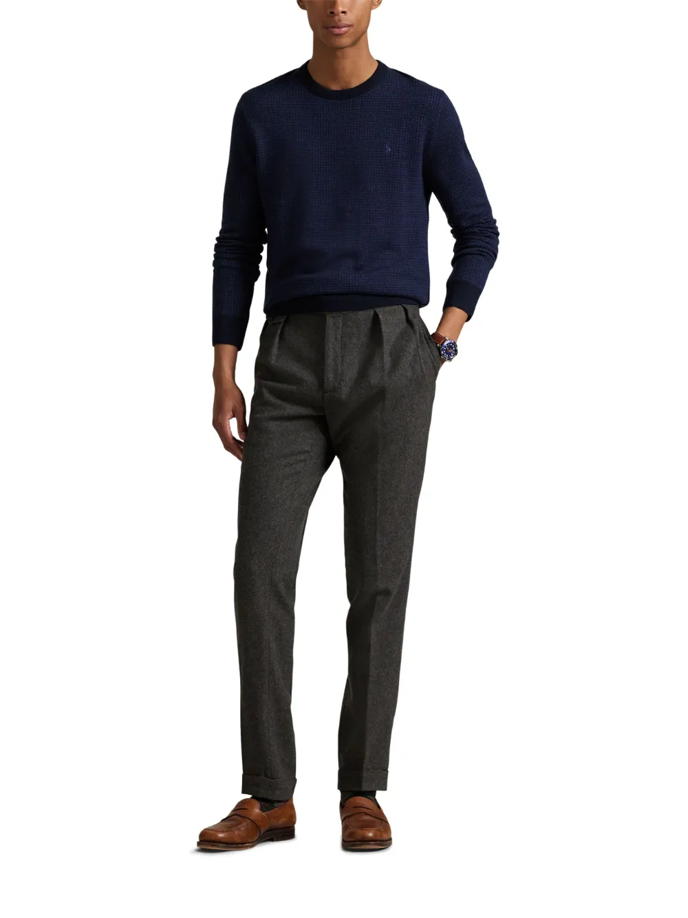 Polo Ralph Lauren Wollen trui met ronde hals Blauw