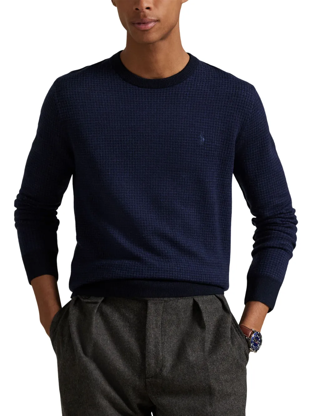 Polo Ralph Lauren Wollen trui met ronde hals Blauw
