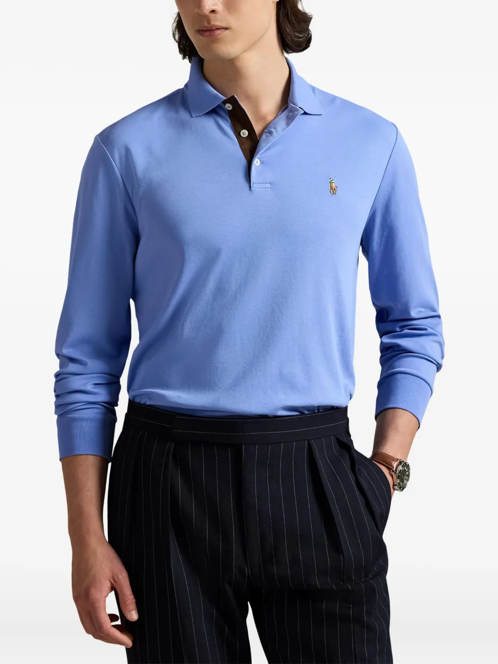 Polo Ralph Lauren Poloshirt met lange mouwen Blauw