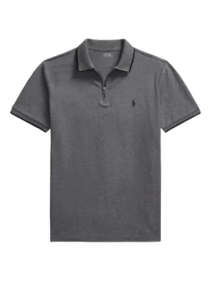 Polo Ralph Lauren zip-neck Polo Shirt | Black | FARFETCH JO