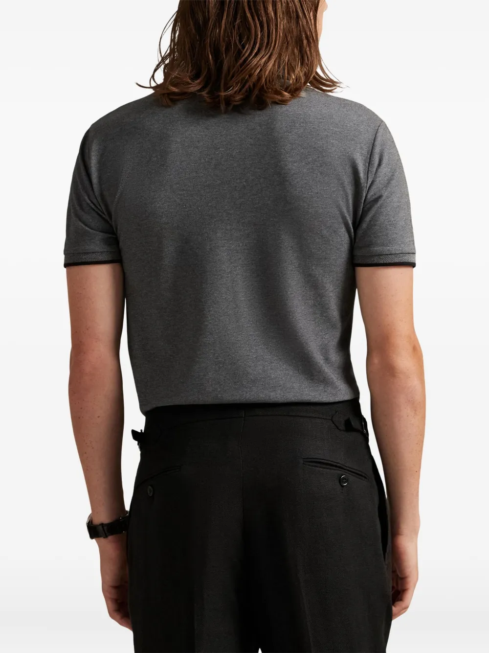 Polo Ralph Lauren Poloshirt met geborduurd logo Grijs