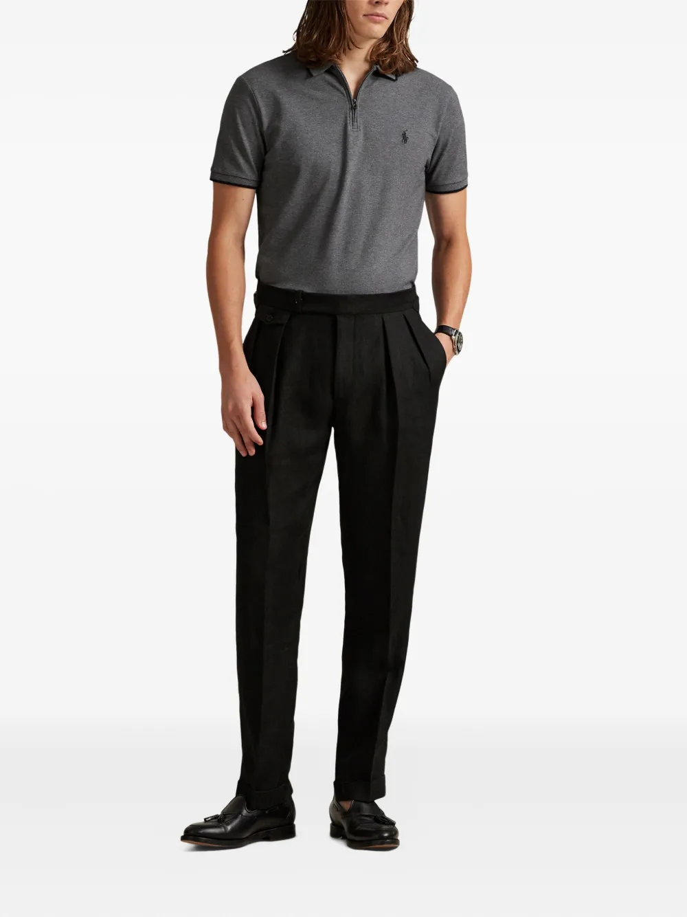 Polo Ralph Lauren Poloshirt met geborduurd logo Grijs