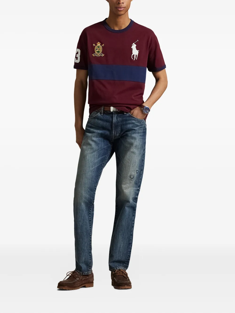 Polo Ralph Lauren patch-details colour-blocked T-shirt | T-Shirts | Image 2