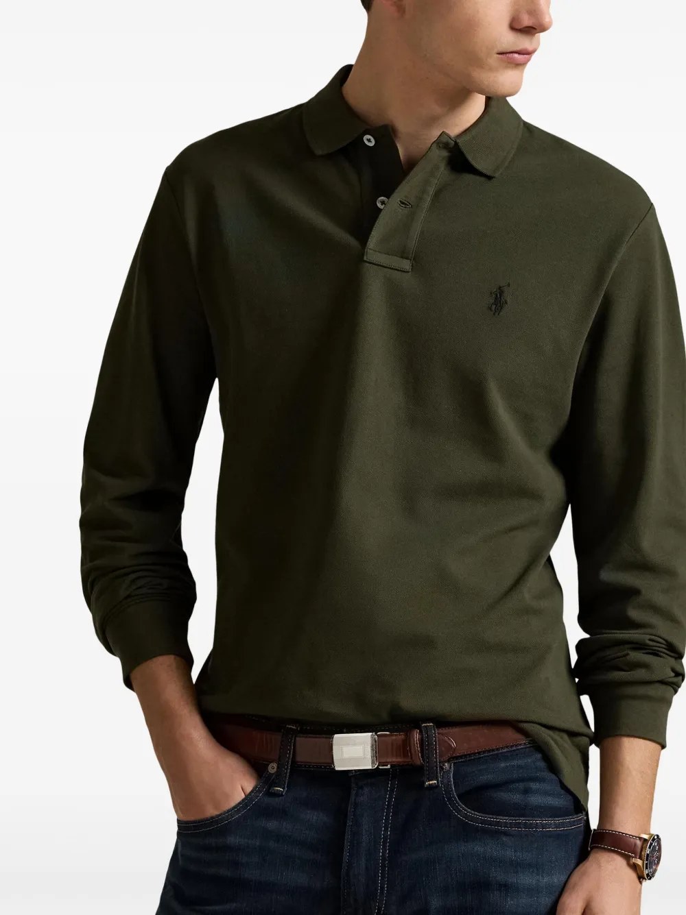 Polo Ralph Lauren Poloshirt met lange mouwen Groen