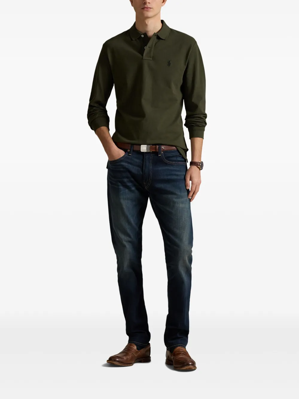Polo Ralph Lauren Poloshirt met lange mouwen Groen