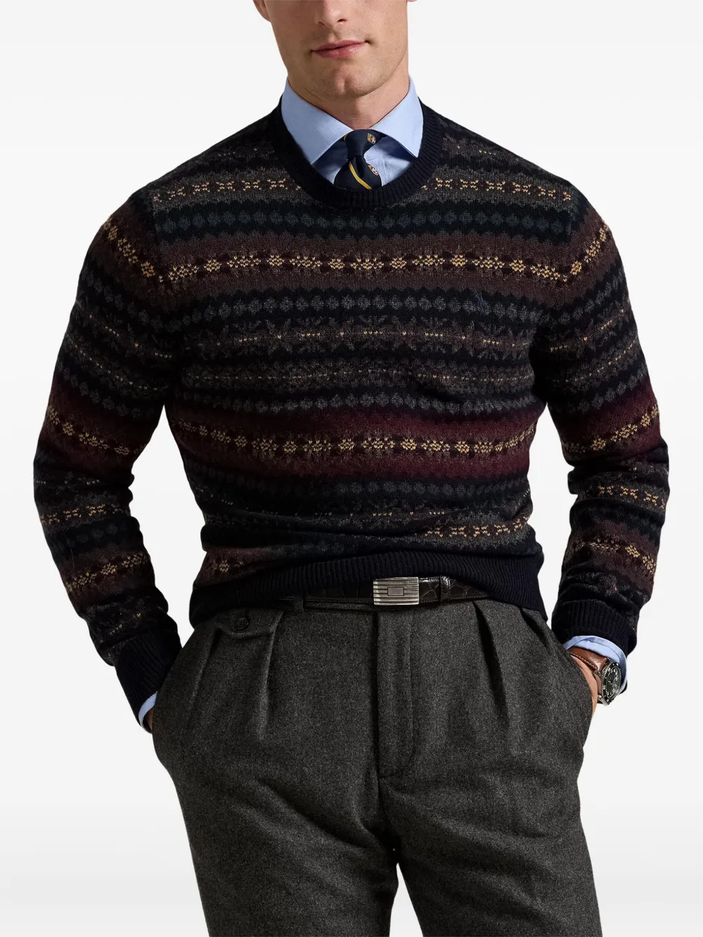 Polo Ralph Lauren Sweater met gestreept patroon Blauw