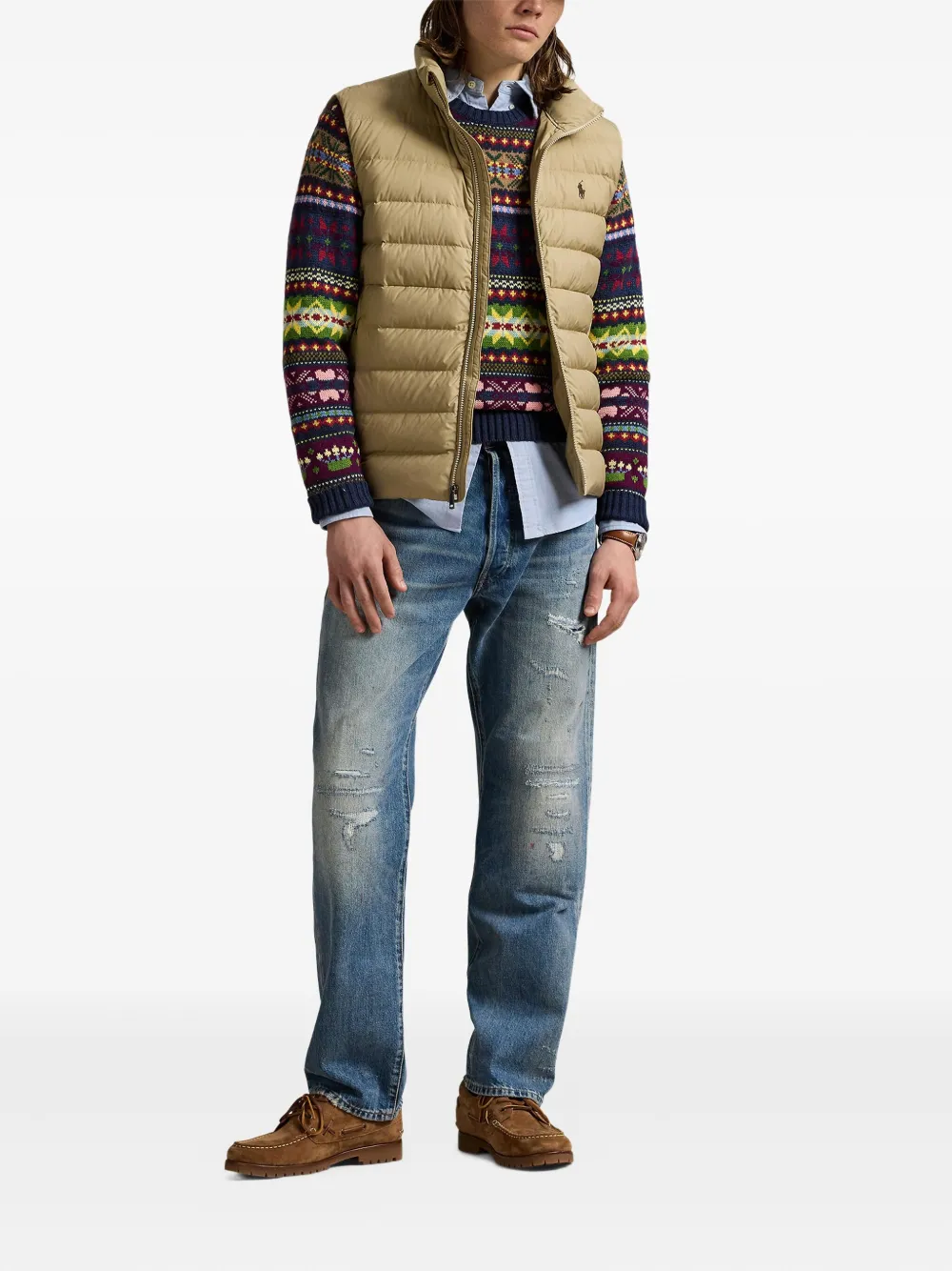 Polo Ralph Lauren Bodywarmer met geborduurd logo Beige
