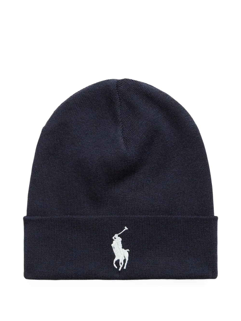 Polo Ralph Lauren cotton embroidered-logo beanie - Blu