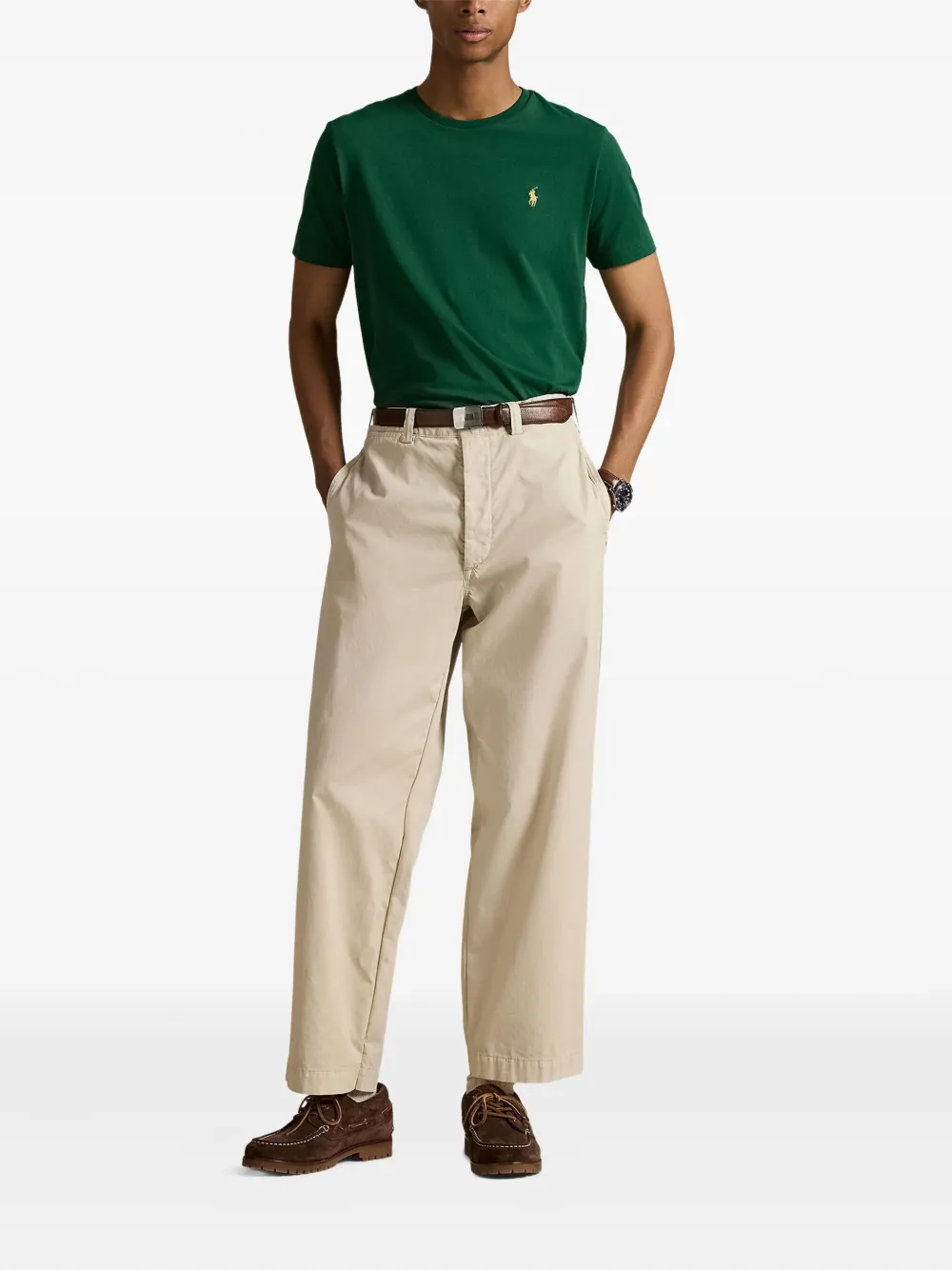 Polo Ralph Lauren Katoenen T-shirt met geborduurd logo Groen