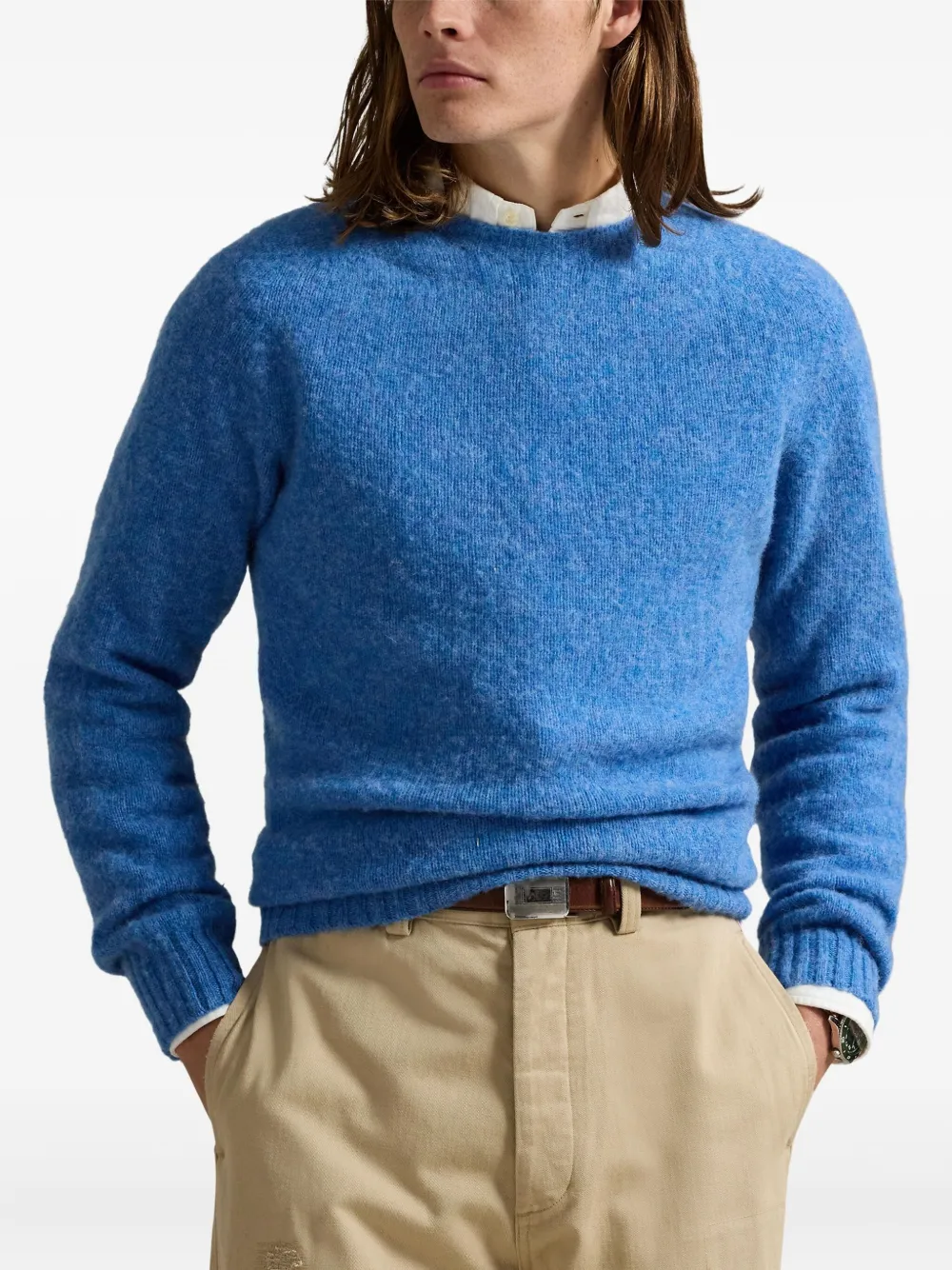 Polo Ralph Lauren Wollen trui met lange mouwen Blauw