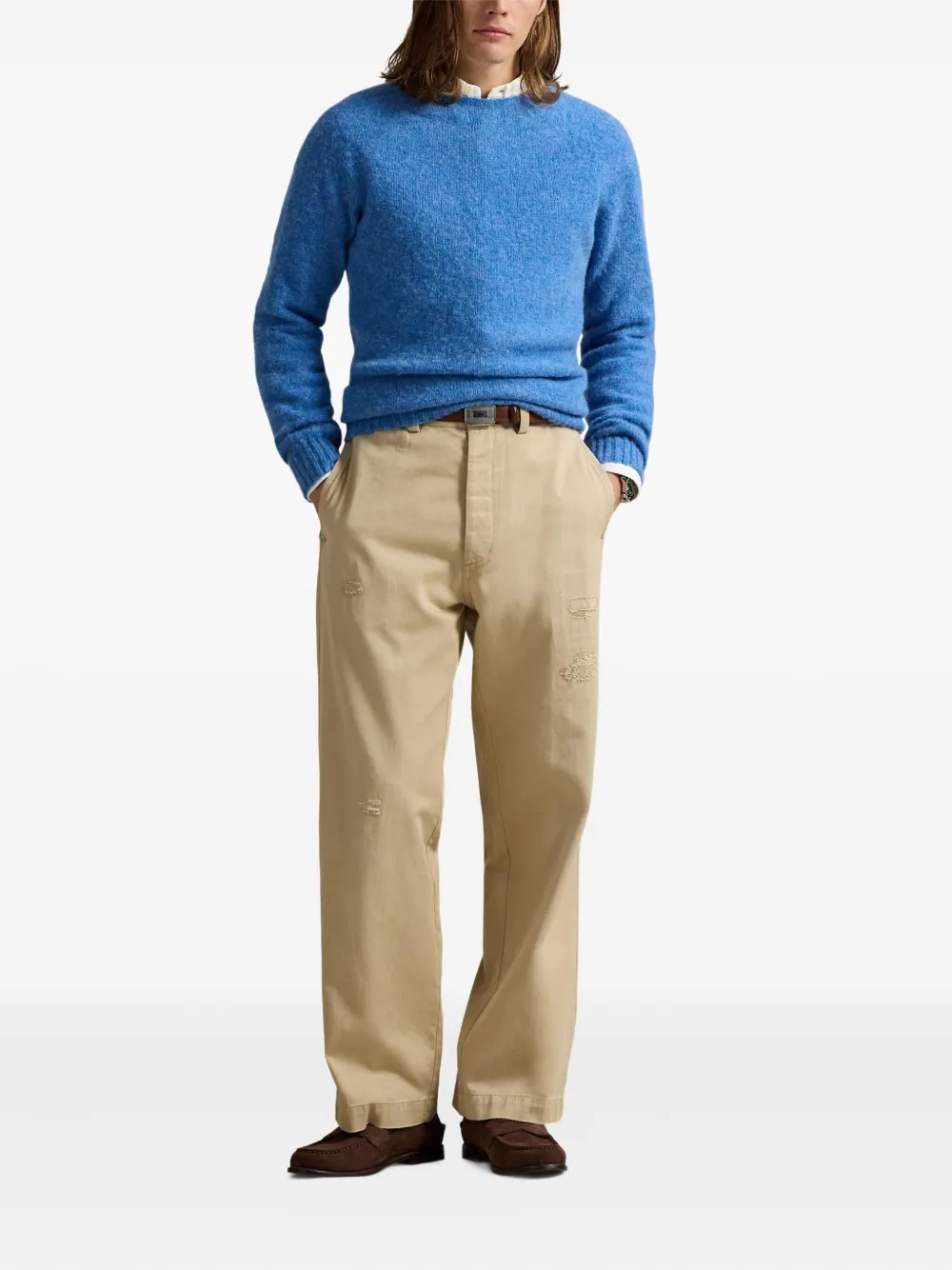 Polo Ralph Lauren Wollen trui met lange mouwen Blauw