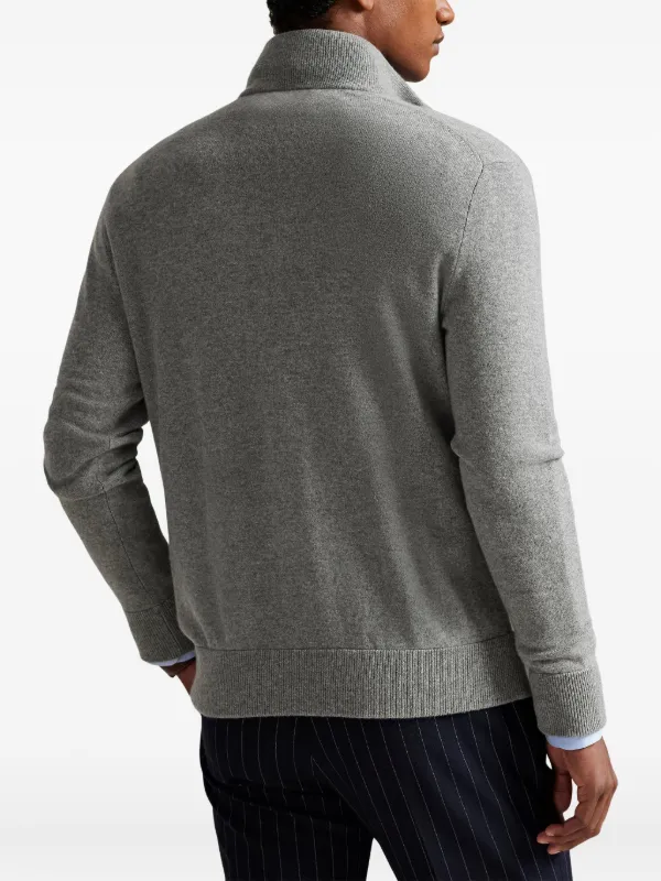 Polo Ralph Lauren Wool zip-up Cardigan | Grey | FARFETCH