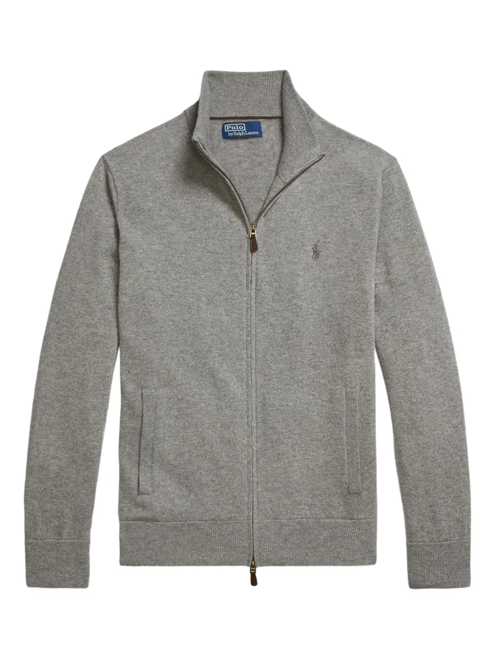 Polo Ralph Lauren wool zip-up cardigan Grijs
