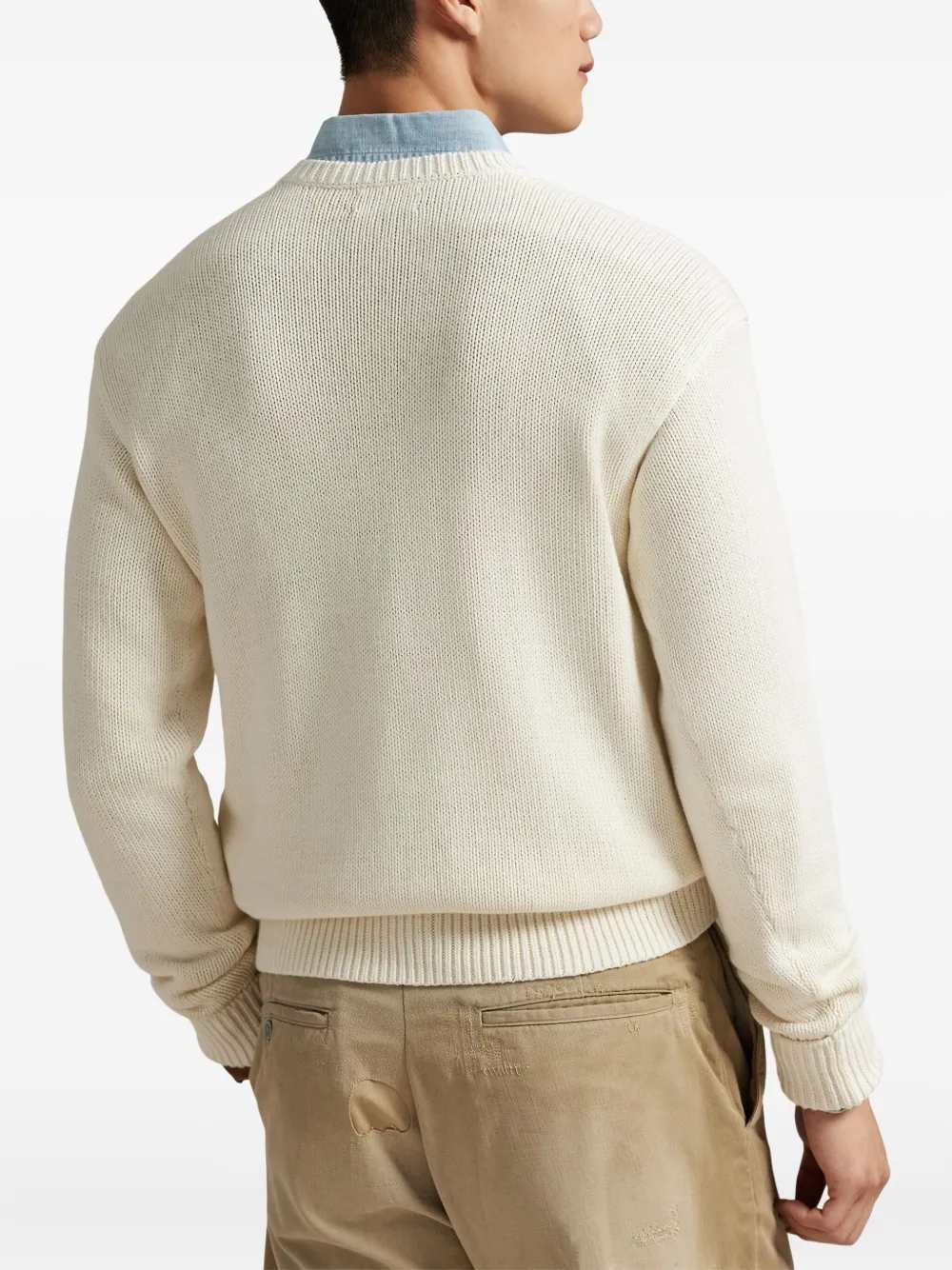 Polo Ralph Lauren Cotton Long-sleeve Sweater In White