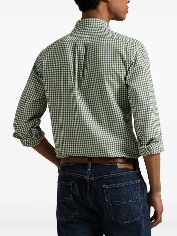 Polo Ralph Lauren Checked button-down Shirt Green FARFETCH JO