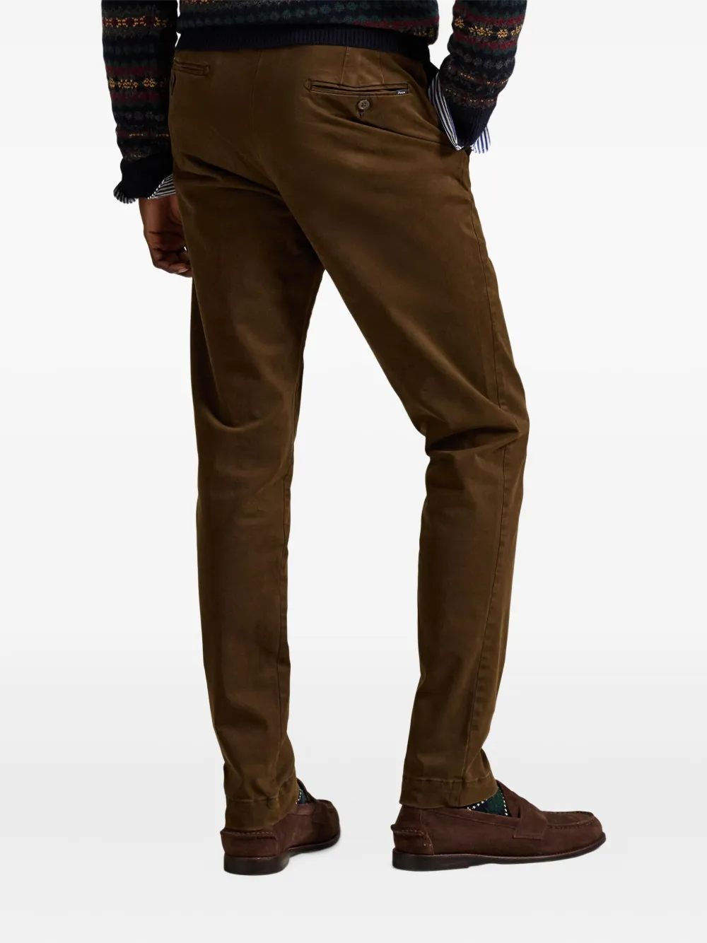 Polo Ralph Lauren Katoenen broek met platte voorkant Bruin