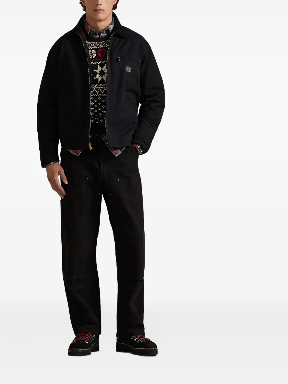 Polo Ralph Lauren Corduroy-collar Jacket In Blue