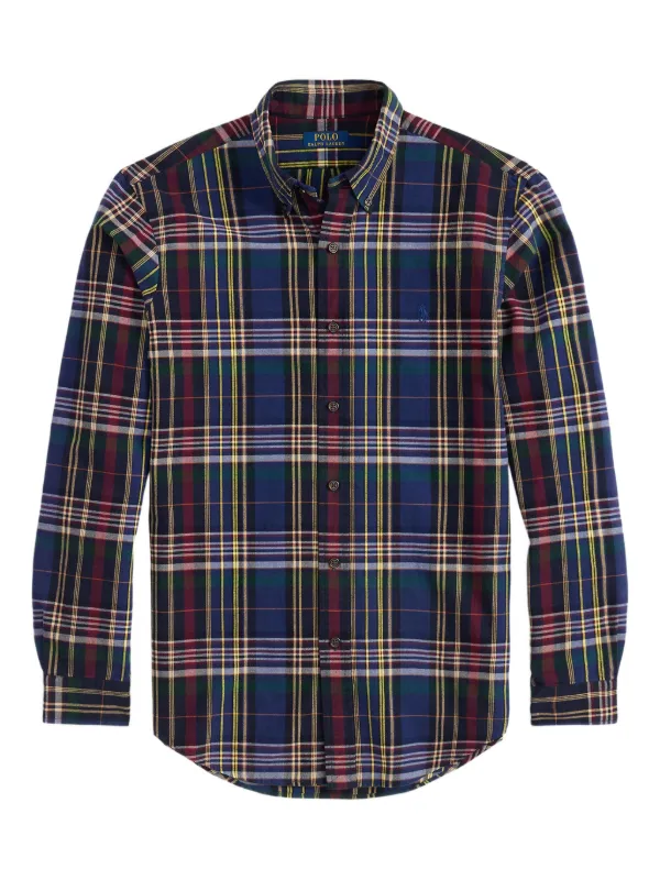 ralph lauren polo dress shirts Polo Ralph Lauren Men's Purepress Cotton Oxford Shirt - Blue/White
