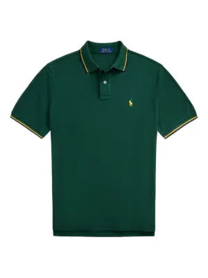 Polo Ralph Lauren zip-neck Polo Shirt | Black | FARFETCH