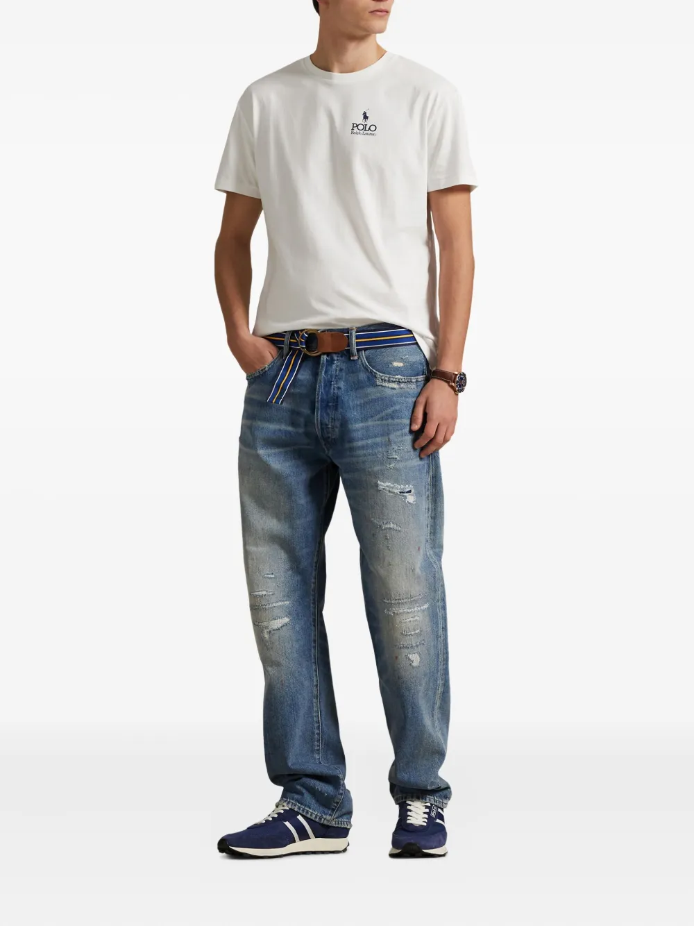 Polo Ralph Lauren logo-embroidered T-shirt - Wit
