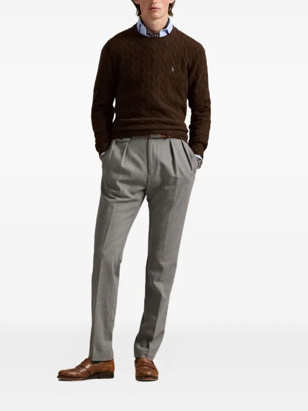 Polo Ralph Lauren ケーブルニット セーター | ブラウン | FARFETCH JP