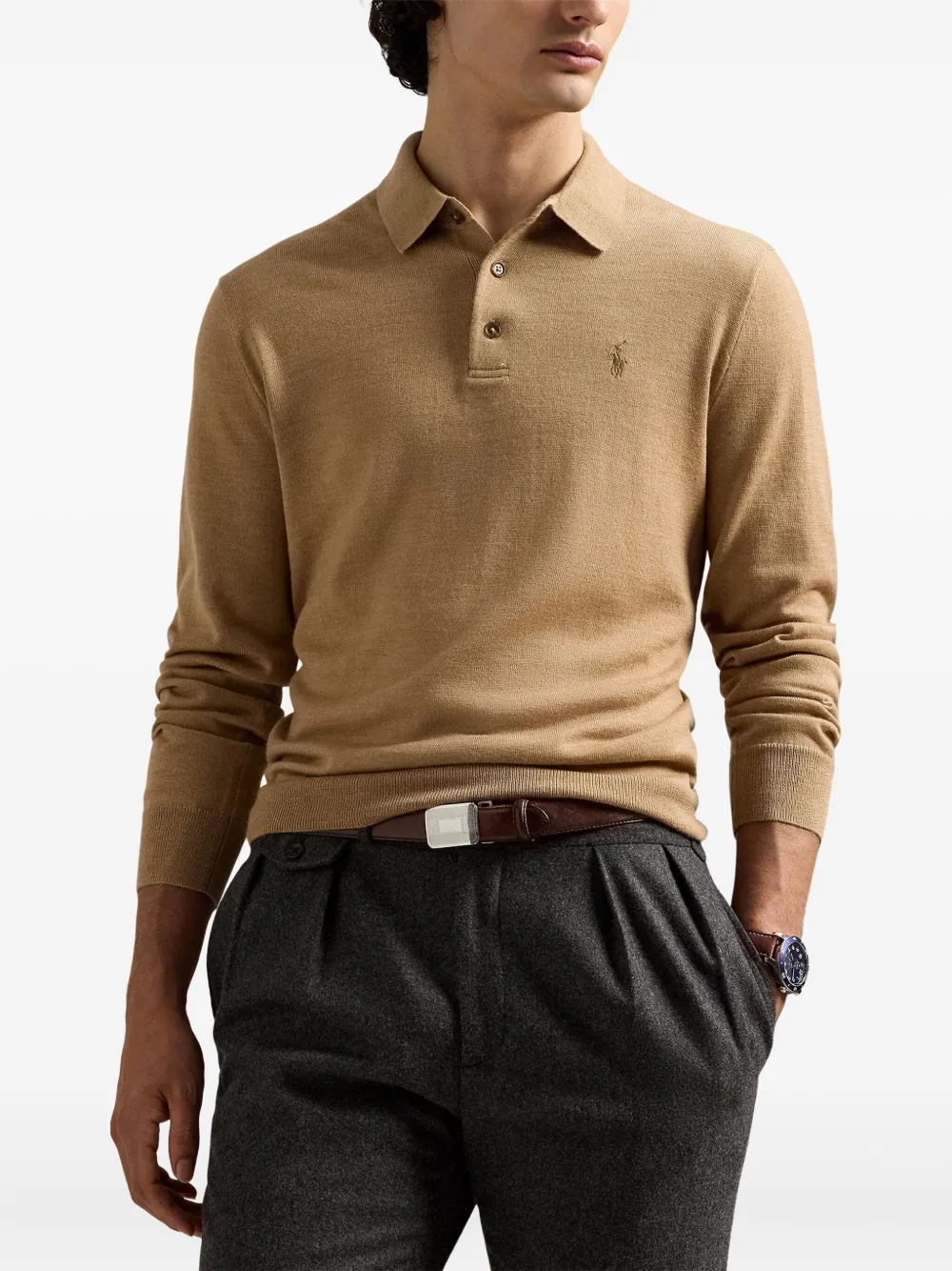Polo Ralph Lauren Wollen poloshirt Beige