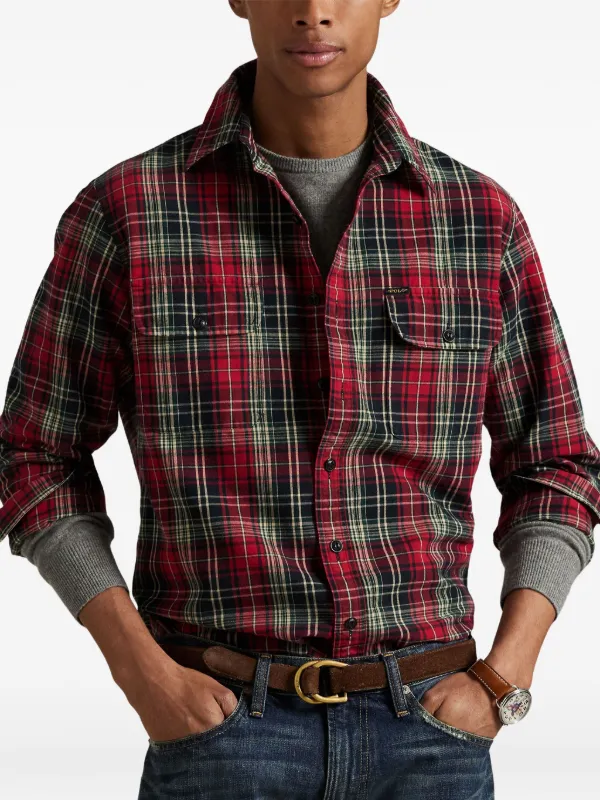 美品　POLO JEANS RALPH LAUREN チェックシャツ 古着 00年代 ラルフローレン Ralph Lauren POLO JEANS COMPANY 半袖