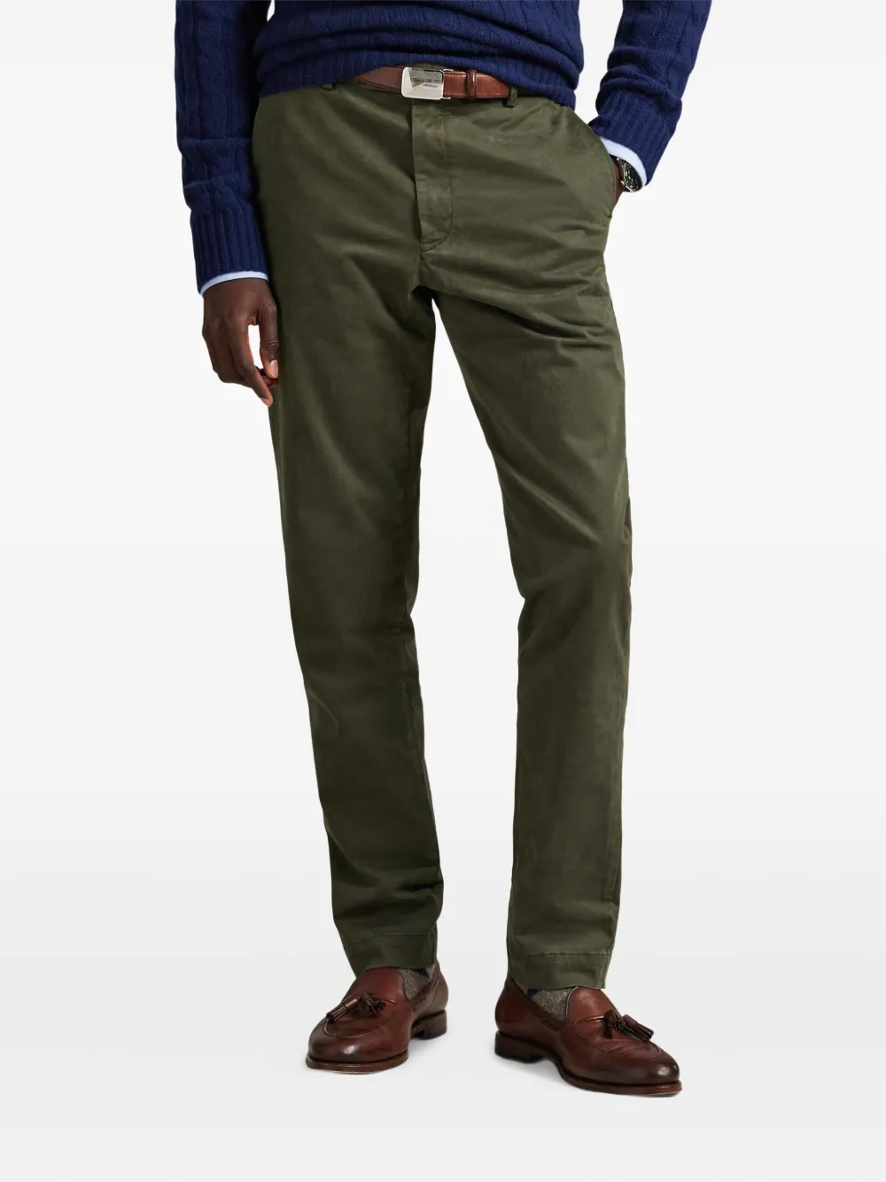 Polo Ralph Lauren Broek met paspelzak aan de voorkant Groen