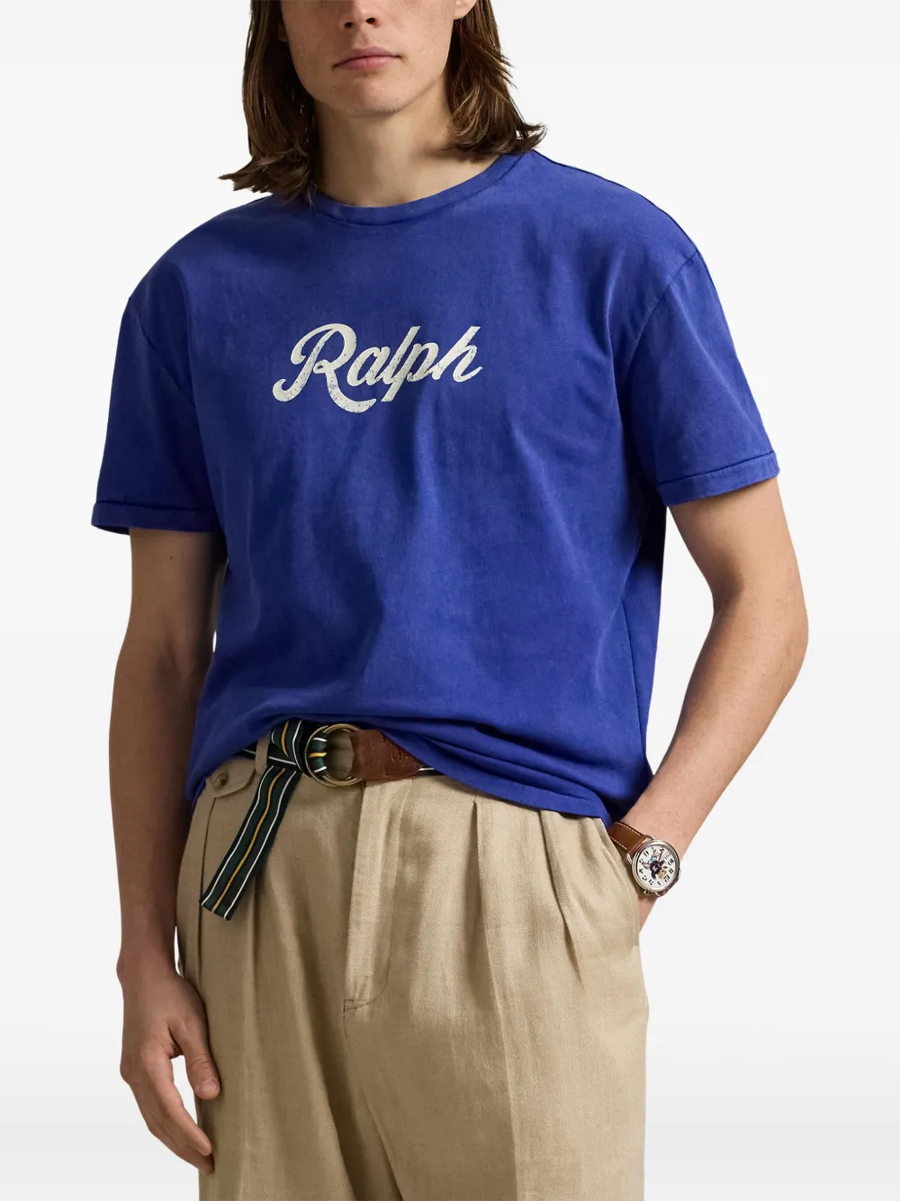Polo Ralph Lauren T-shirt met logoprint met ronde hals Blauw