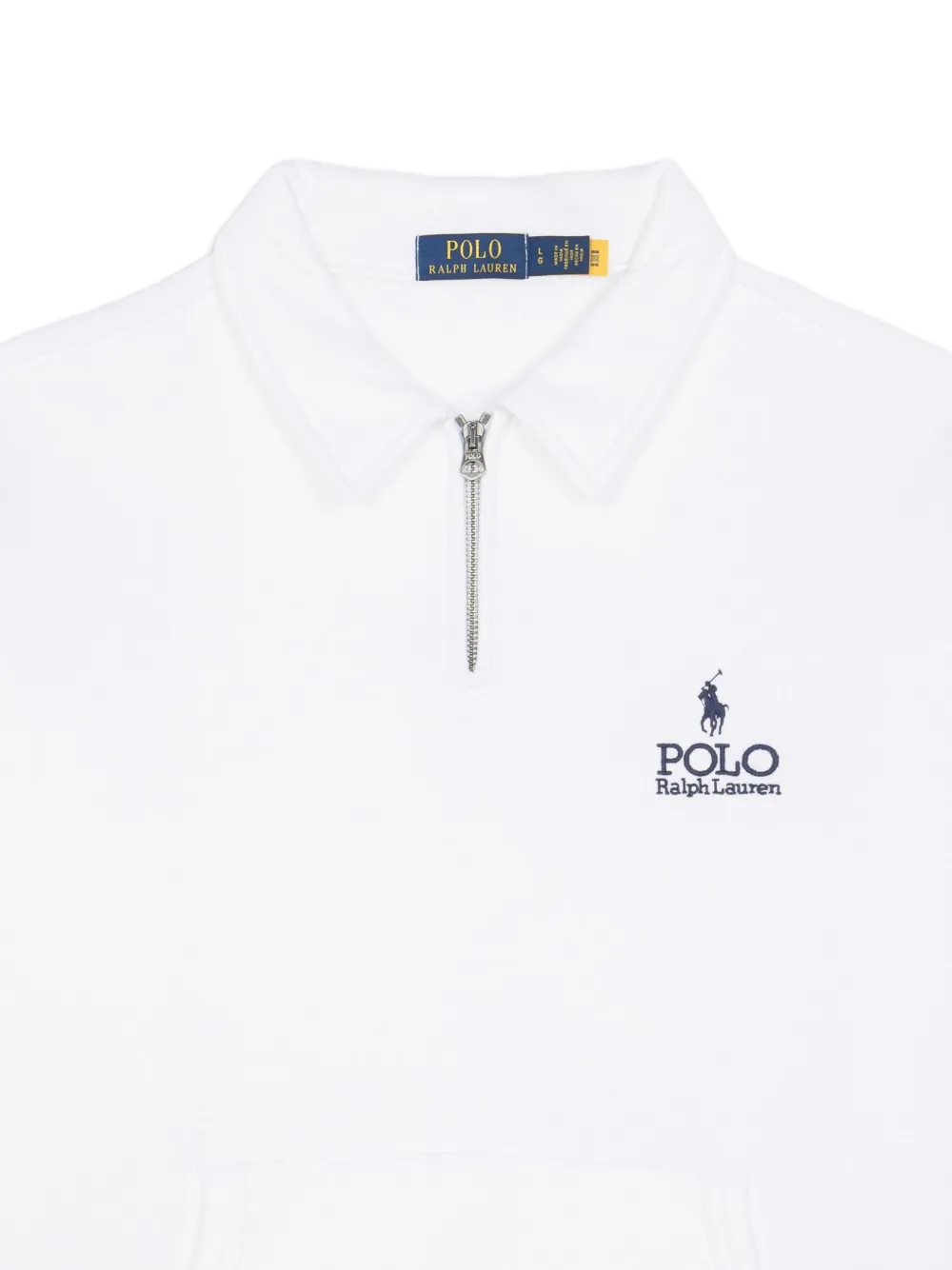 Polo Ralph Lauren Sweater met polokraag en rits Wit