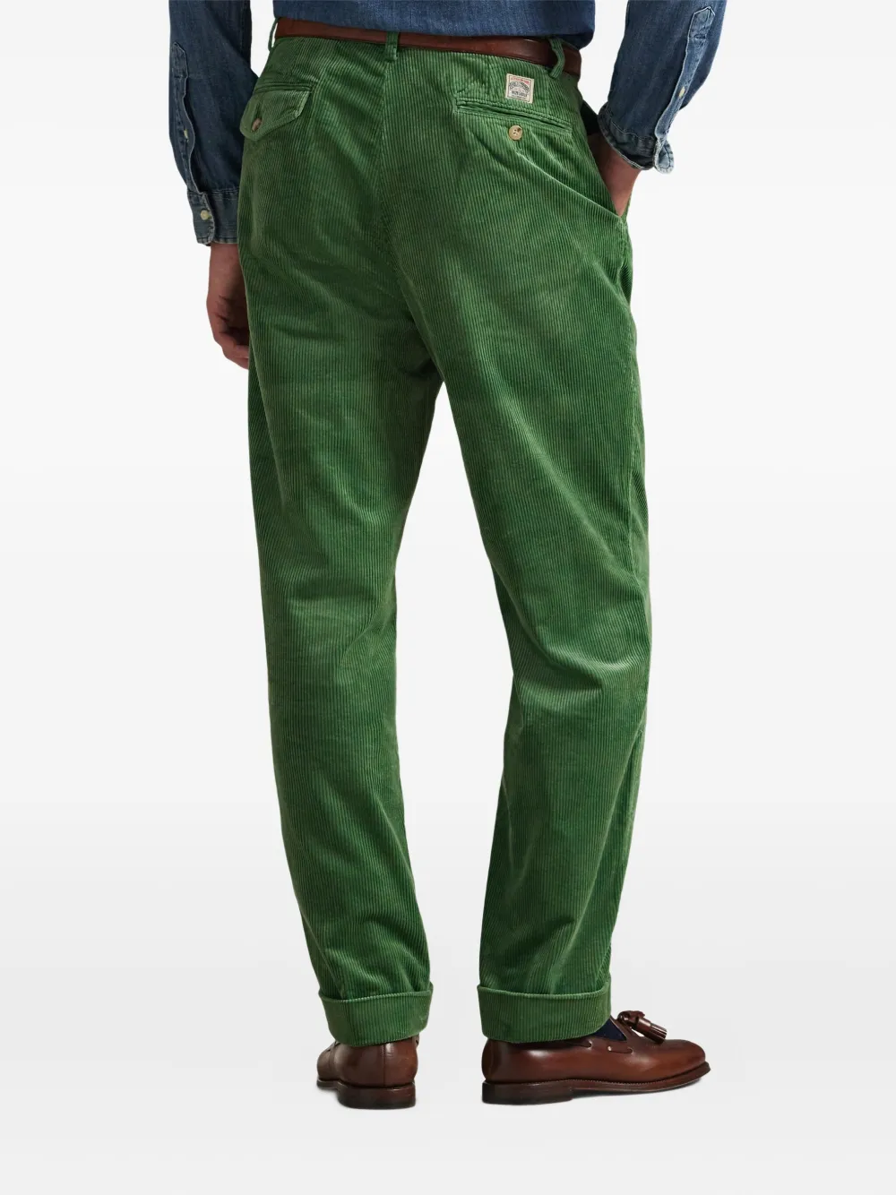 Polo Ralph Lauren Ribfluwelen plooibroek Groen