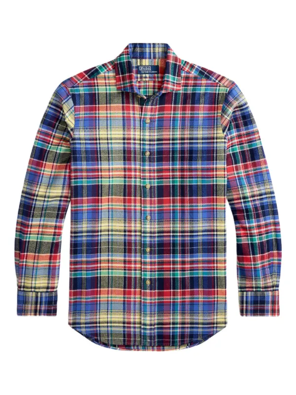 Polo Ralph Lauren Checked long-sleeve Shirt Red FARFETCH PH