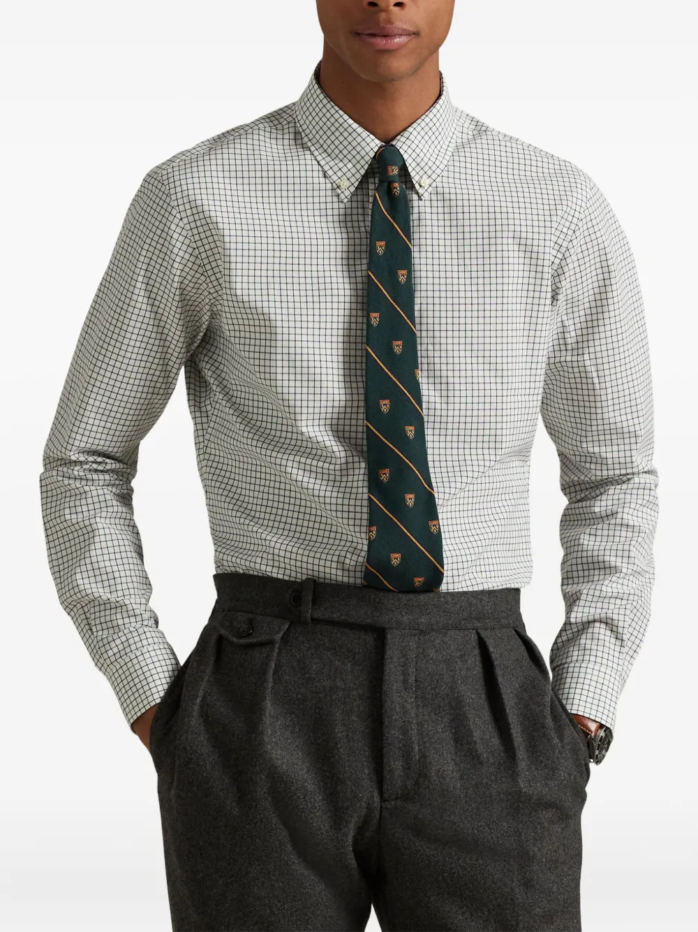 Polo Ralph Lauren Tattersall popeline overhemd Wit