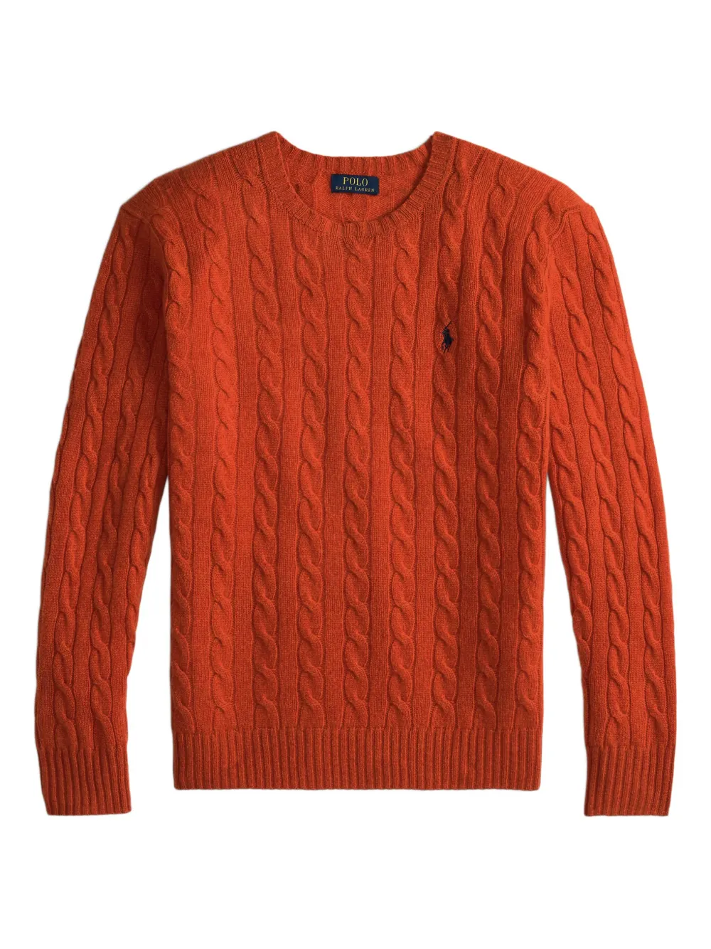 Polo Ralph Lauren Kabelgebreide wollen pullover Oranje