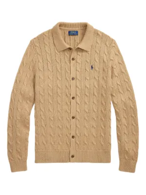 Polo Ralph Lauren logo-embroidered polo-collar Sweater | Brown