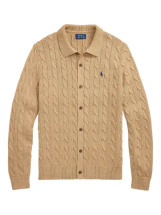 Polo Ralph Lauren cable-knit button-up Cardigan | Neutrals | FARFETCH