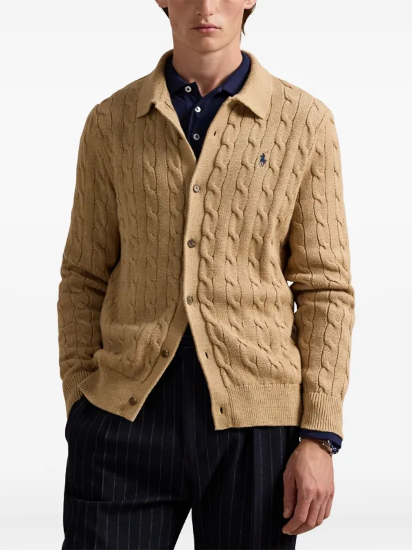 Polo Ralph Lauren cable-knit button-up Cardigan | Neutrals | FARFETCH