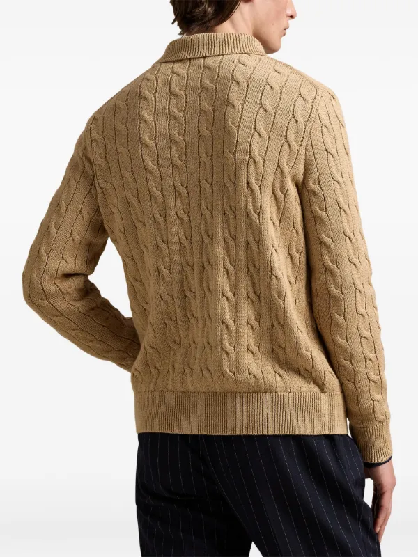 Polo Ralph Lauren cable-knit button-up Cardigan | Neutrals | FARFETCH