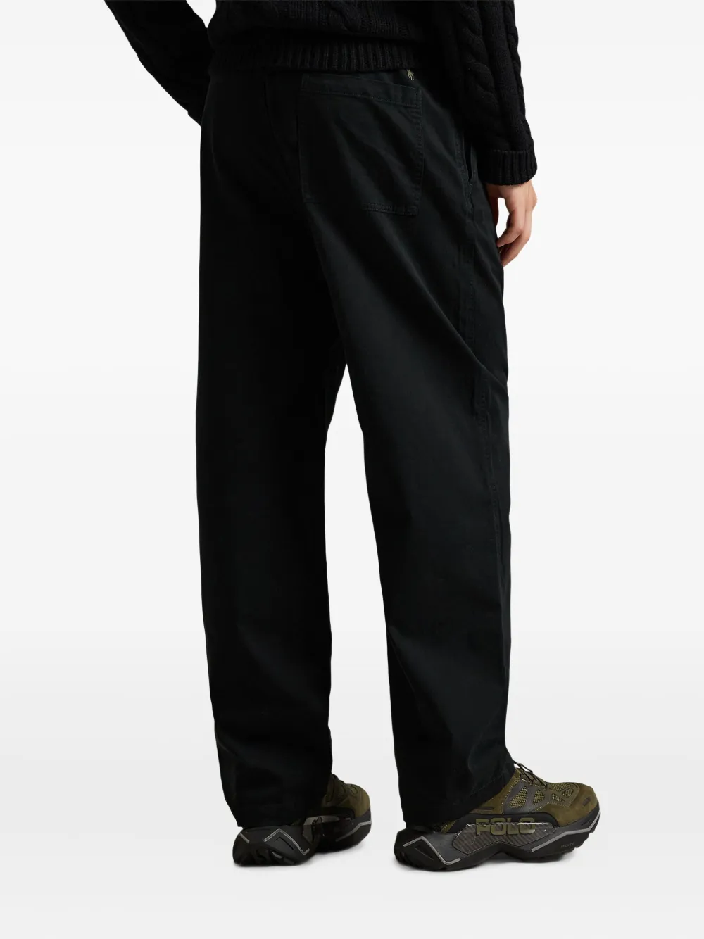Polo Ralph Lauren Trailster Twill Flat-front Trousers In Black