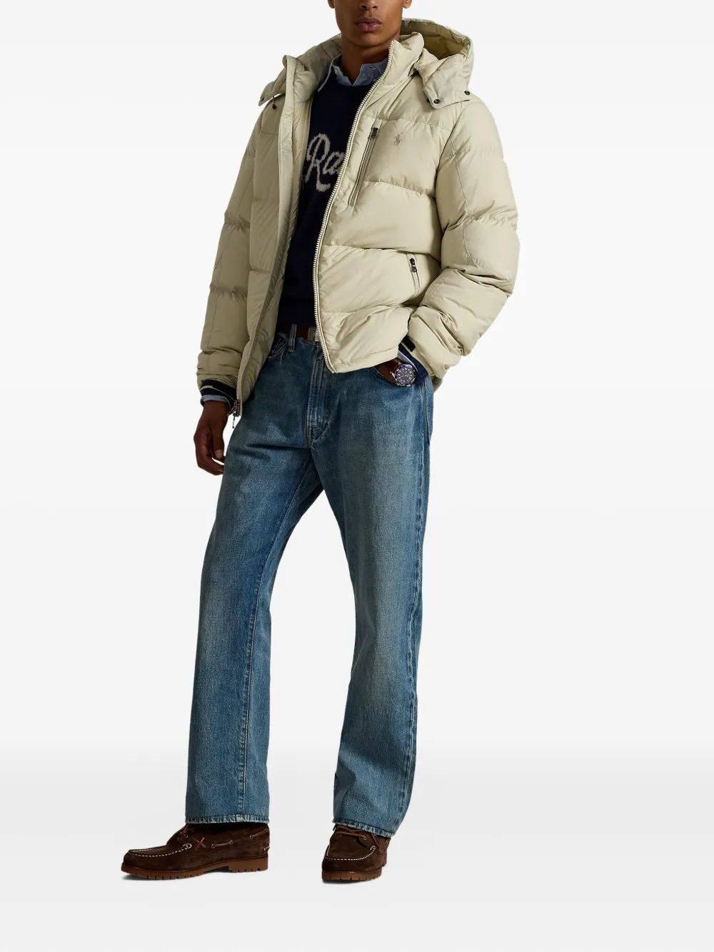 Polo Ralph Lauren Donsjack met capuchon Beige
